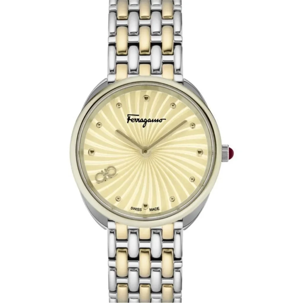 ✨ Salvatore Ferragamo Two-Tone Watch - 34mm - New with Tags, Comes in Box